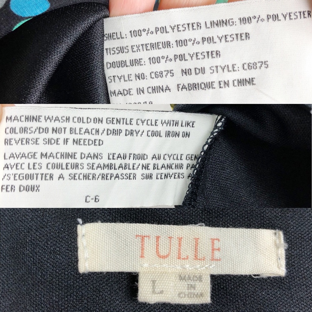 Tulle Flowy Belted Sleeveless Kaleidoscope Dress - Picture 8 of 8